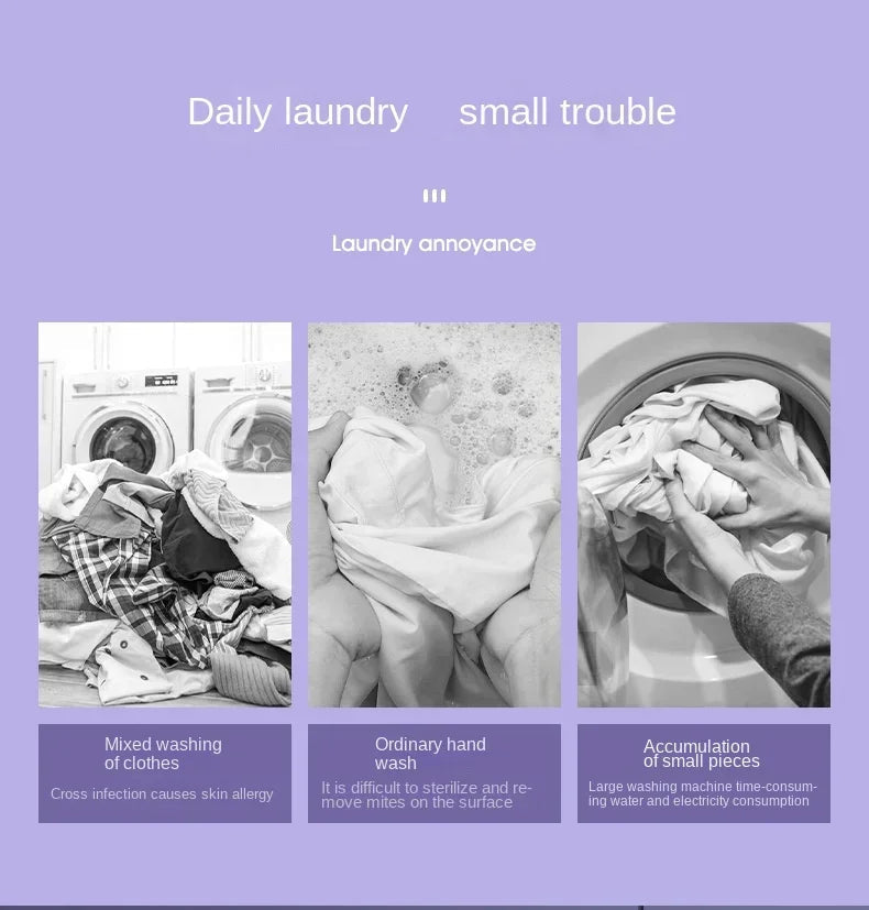 SAnGEL Portable Folding Washing Machine – 8L Compact Washer for Clothes, Socks & Travel