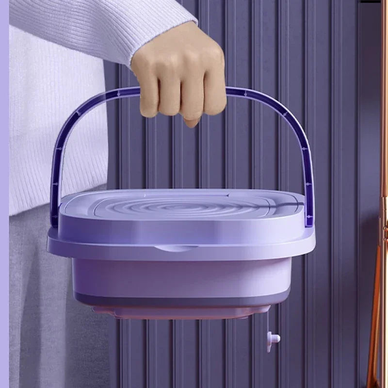 SAnGEL Portable Folding Washing Machine – 8L Compact Washer for Clothes, Socks & Travel